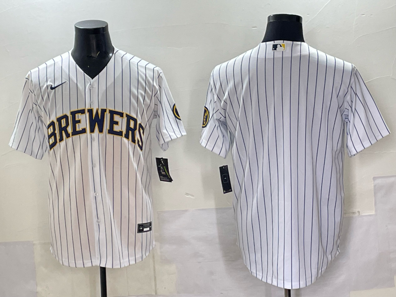 Men Milwaukee Brewers Blank white Nike MLB 2025 Jersey 0054->milwaukee brewers->MLB Jersey